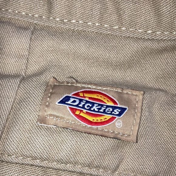 Mens 38x31 Dickies Khaki Cargo Work Pants - Picture 3 of 12